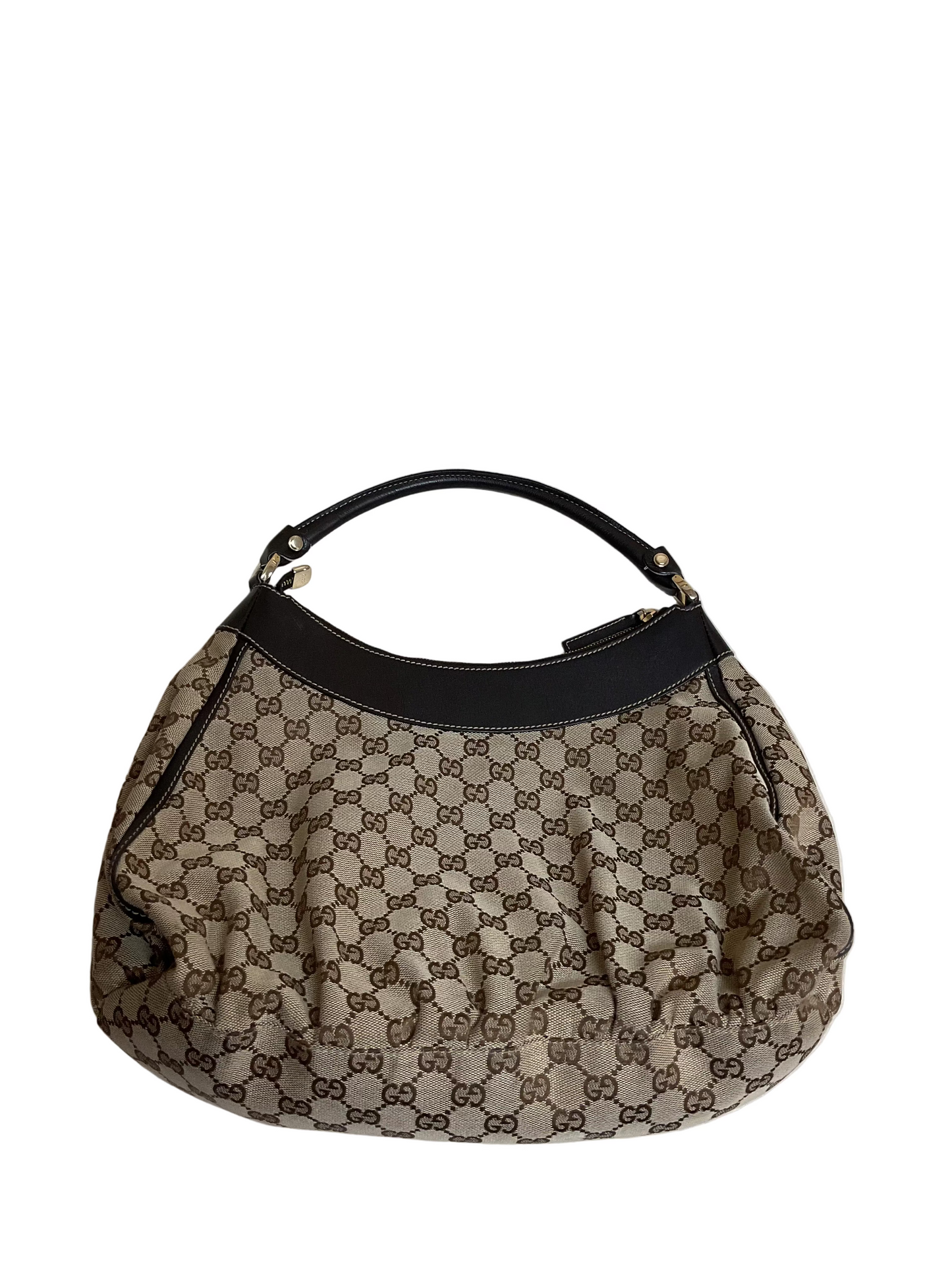 Handbag Luxury Designer By Gucci In Brown & Tan, Size:Large