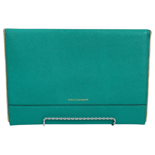 Clutch Designer By Rebecca Minkoff In Aqua, Size:Large