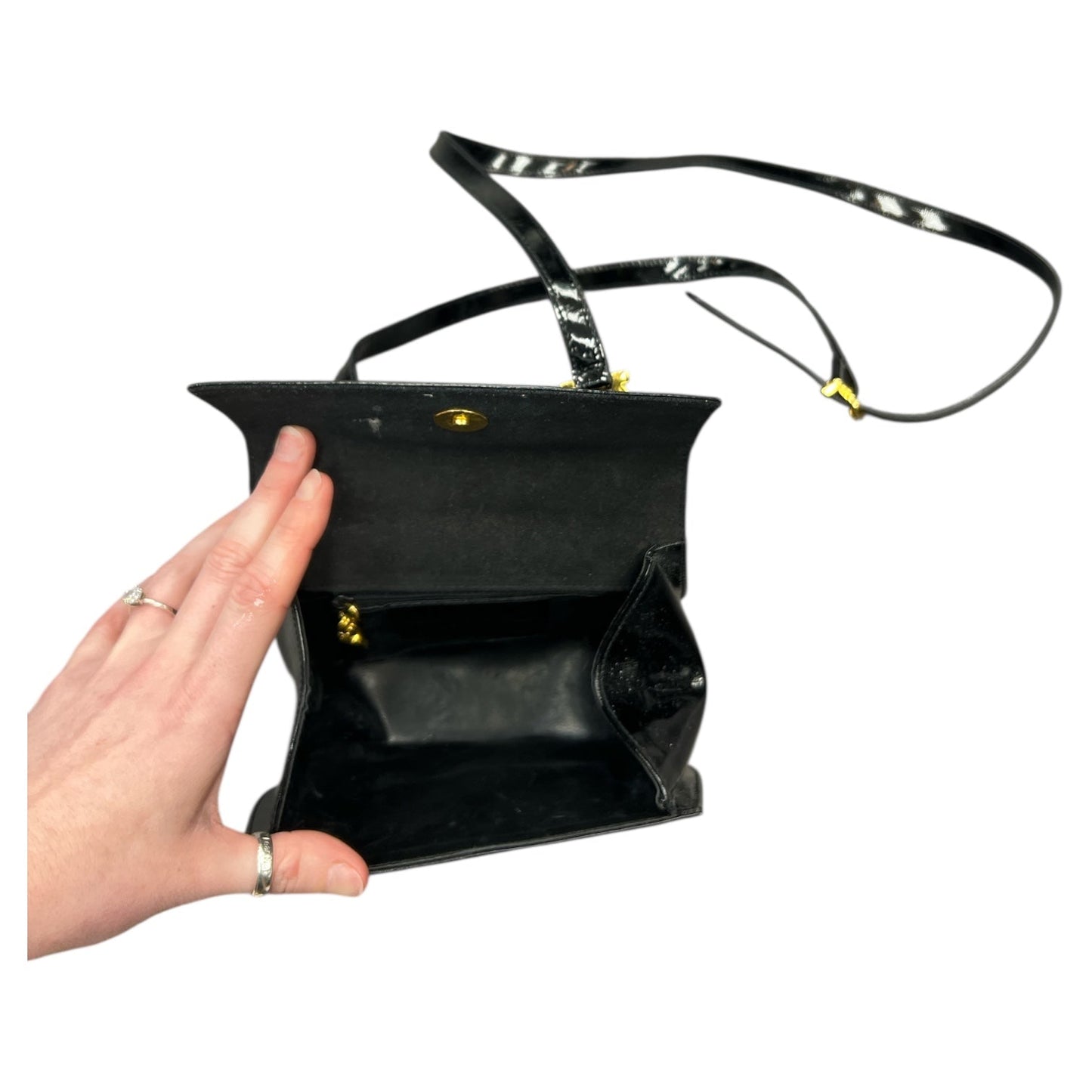 Crossbody Luxury Designer By Ferragamo In Black, Size:Small