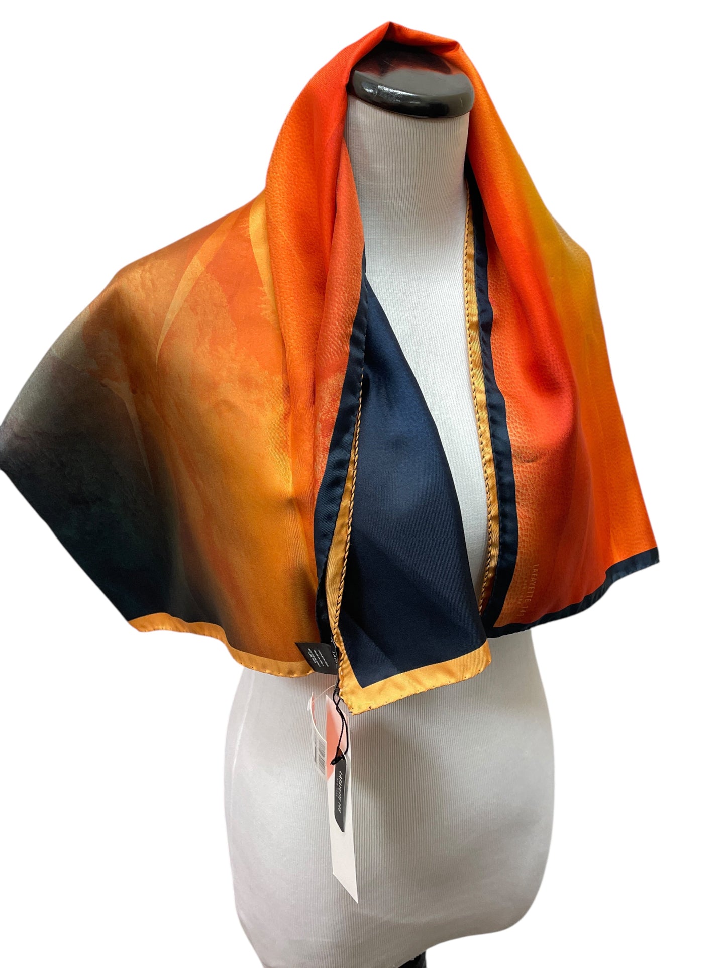 Scarf Designer By Lafayette 148 In Orange
