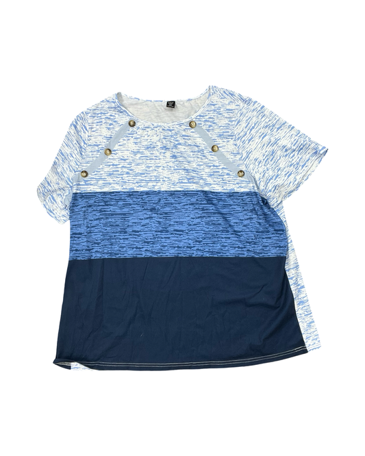 Top Ss By Shein In Blue, Size:2X