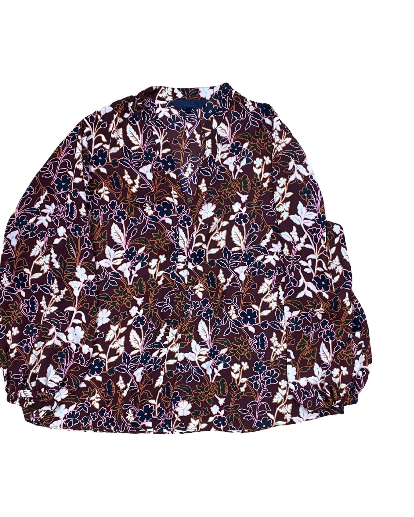Top 3/4 Sleeve By Rachel Roy In Floral Print, Size:Xl
