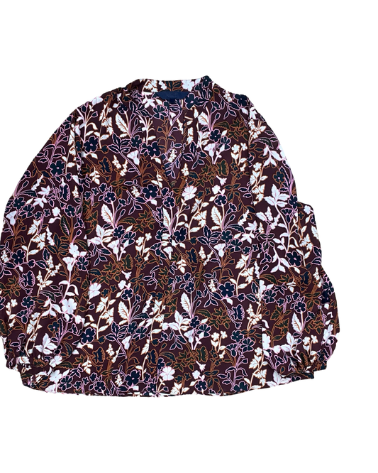 Top 3/4 Sleeve By Rachel Roy In Floral Print, Size:Xl