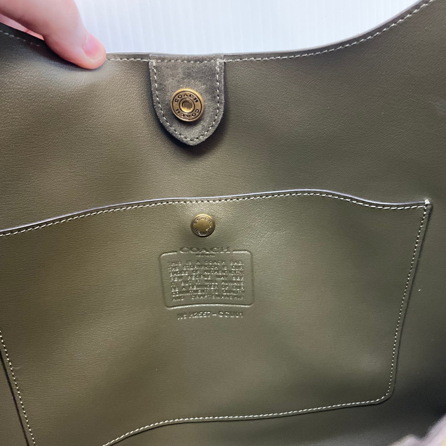 Handbag Designer By Coach, Size: Large