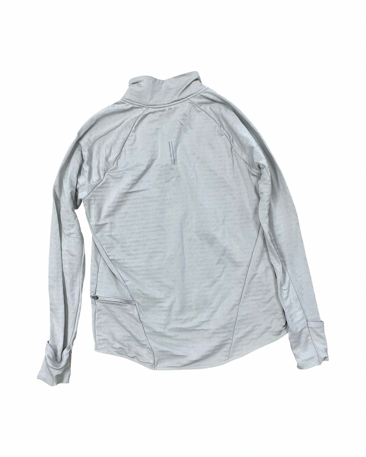 Athletic Top Ls Collar By Nike In Grey, Size:M