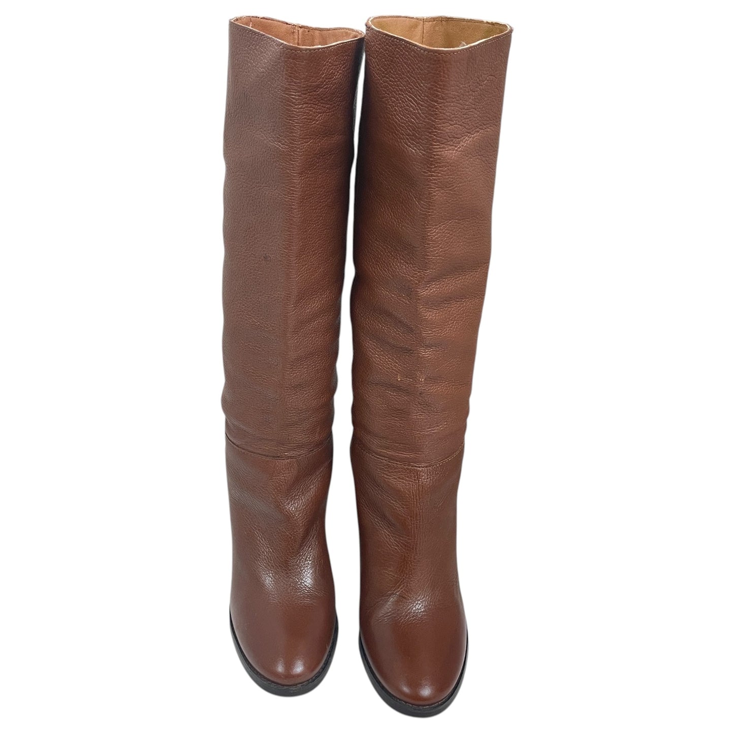 Boots Knee Heels By Cme In Brown, Size:7