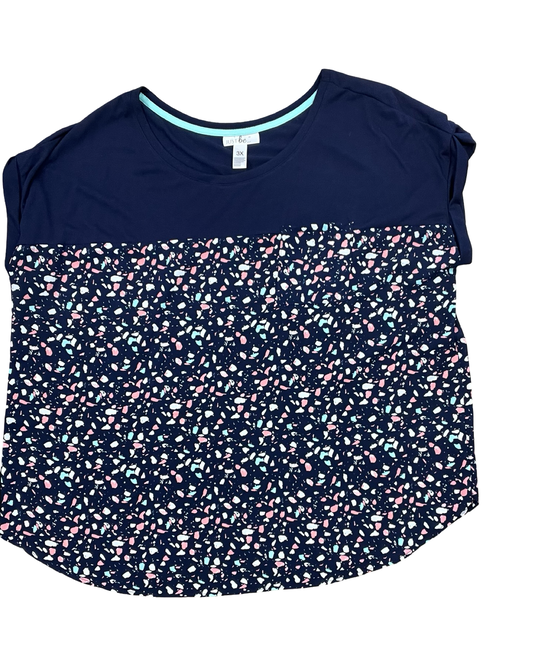 Top Ss By Just Be In Navy, Size:3X