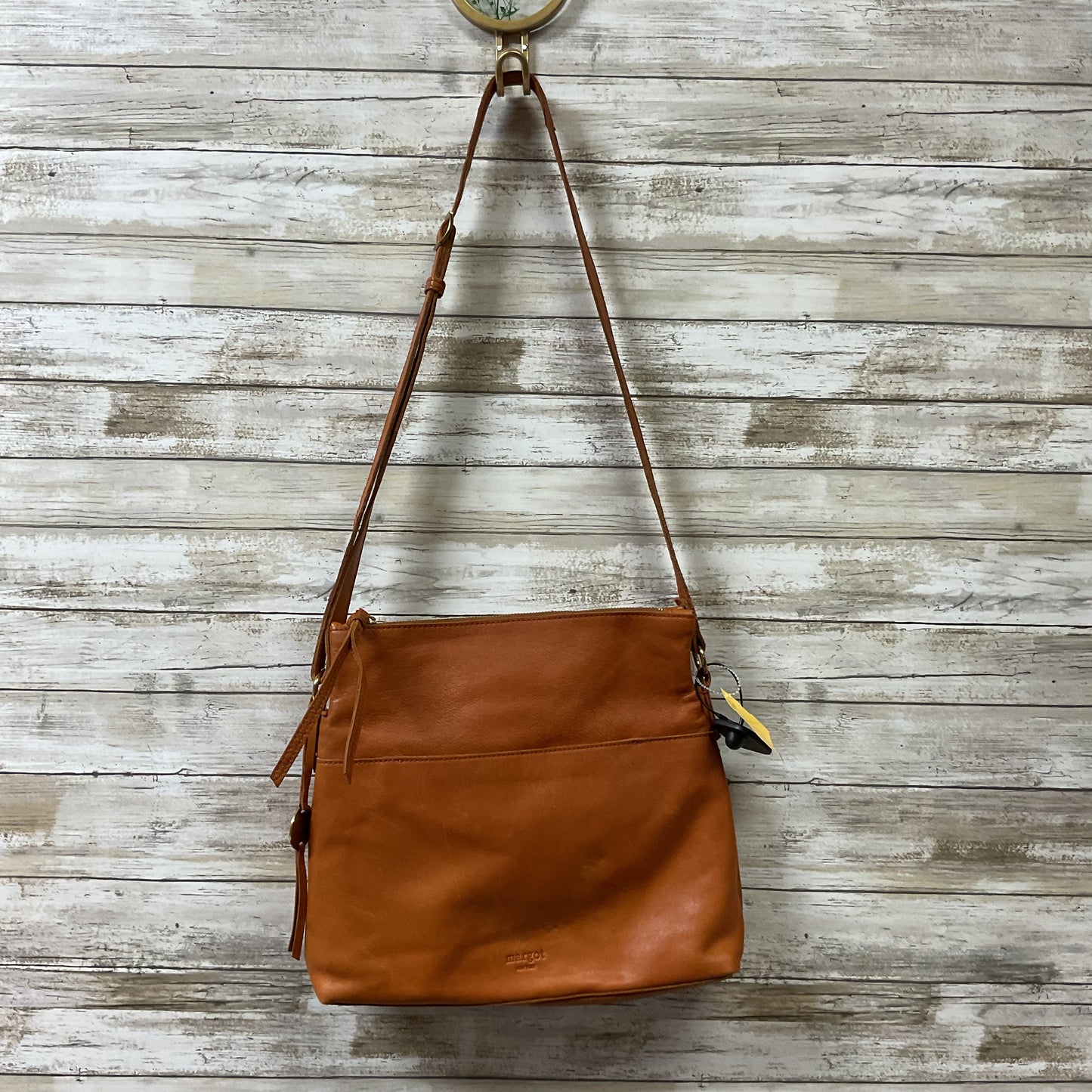 Handbag Leather By Margot In Tan, Size:Large