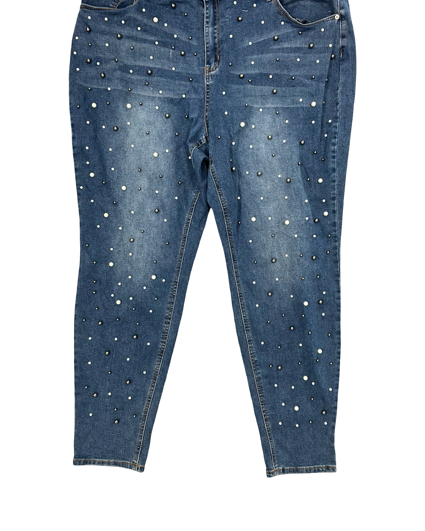 Jeans Skinny By Ashley Stewart In Blue, Size:24