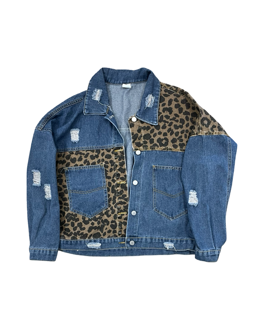 Jacket Denim By Clothes Mentor In Blue, Size:L