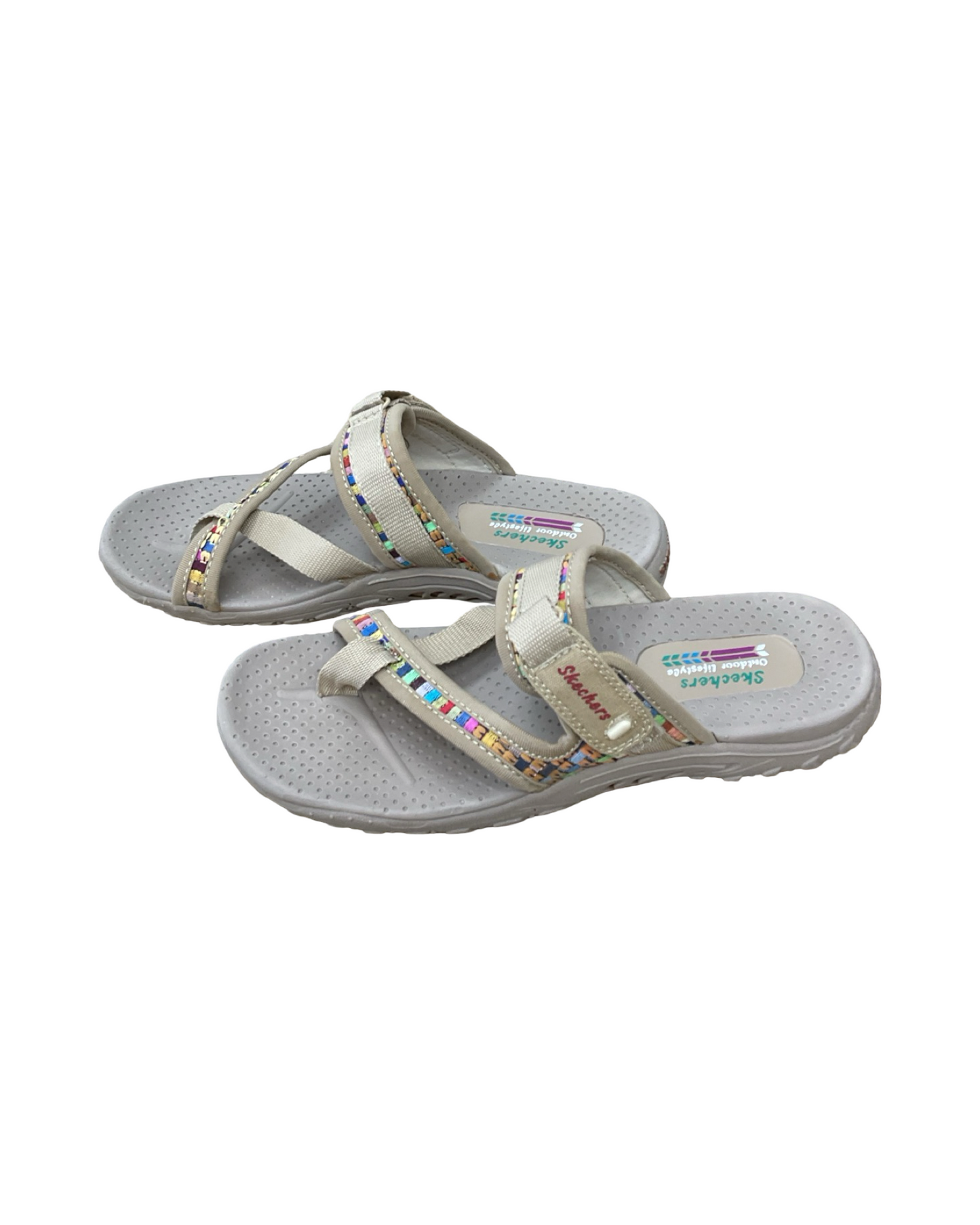 Sandals Flats By Skechers In Tan, Size:8