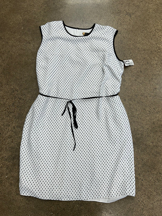 Dress Casual Short By Ann Taylor In Black & White, Size:16