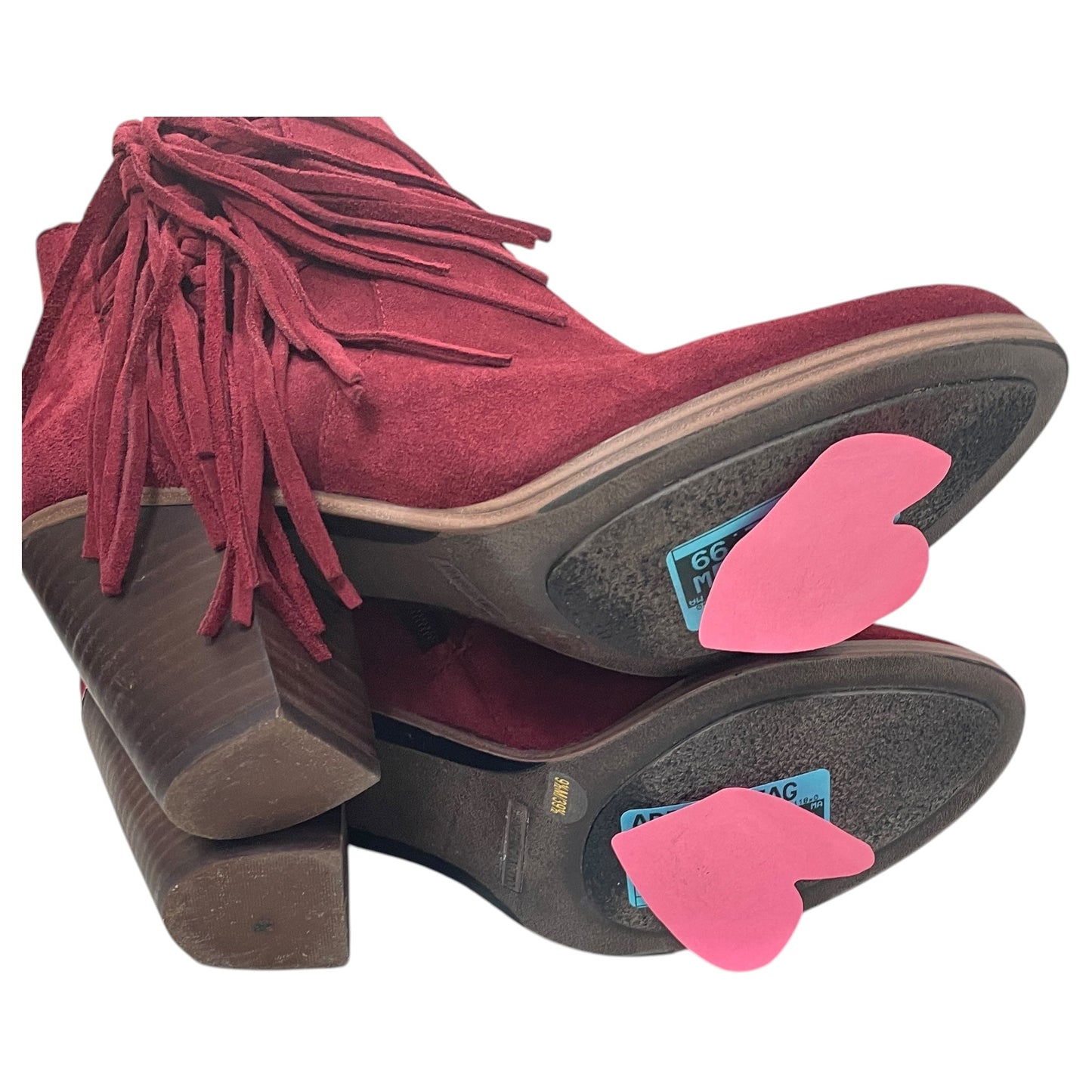 Boots Ankle Heels By Vince Camuto In Red, Size:9.5