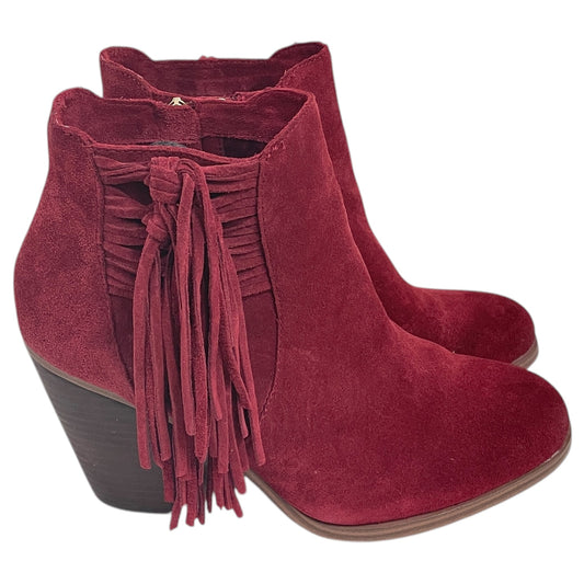 Boots Ankle Heels By Vince Camuto In Red, Size:9.5