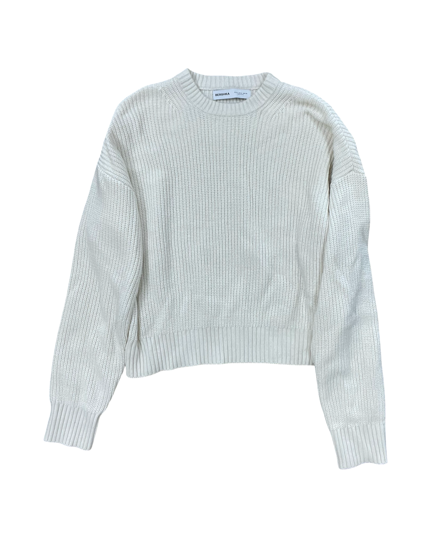Sweater By Bershka In Cream, Size:M