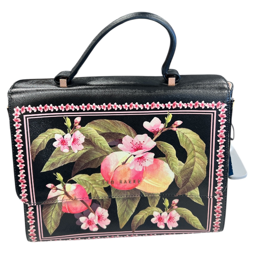 Handbag Leather By Ted Baker In Black, Size:Medium