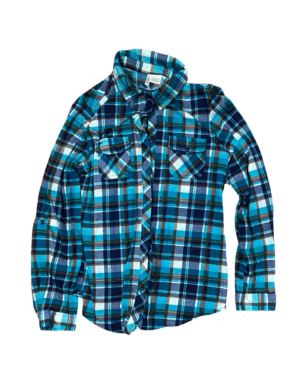Blouse Ls By Passport In Blue, Size:L