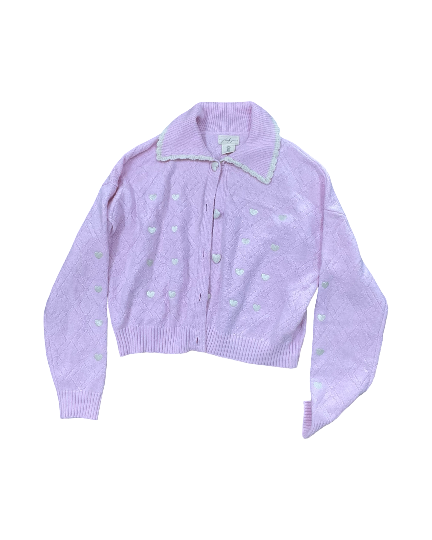 Sweater Cardigan By Clothes Mentor In Pink, Size:L