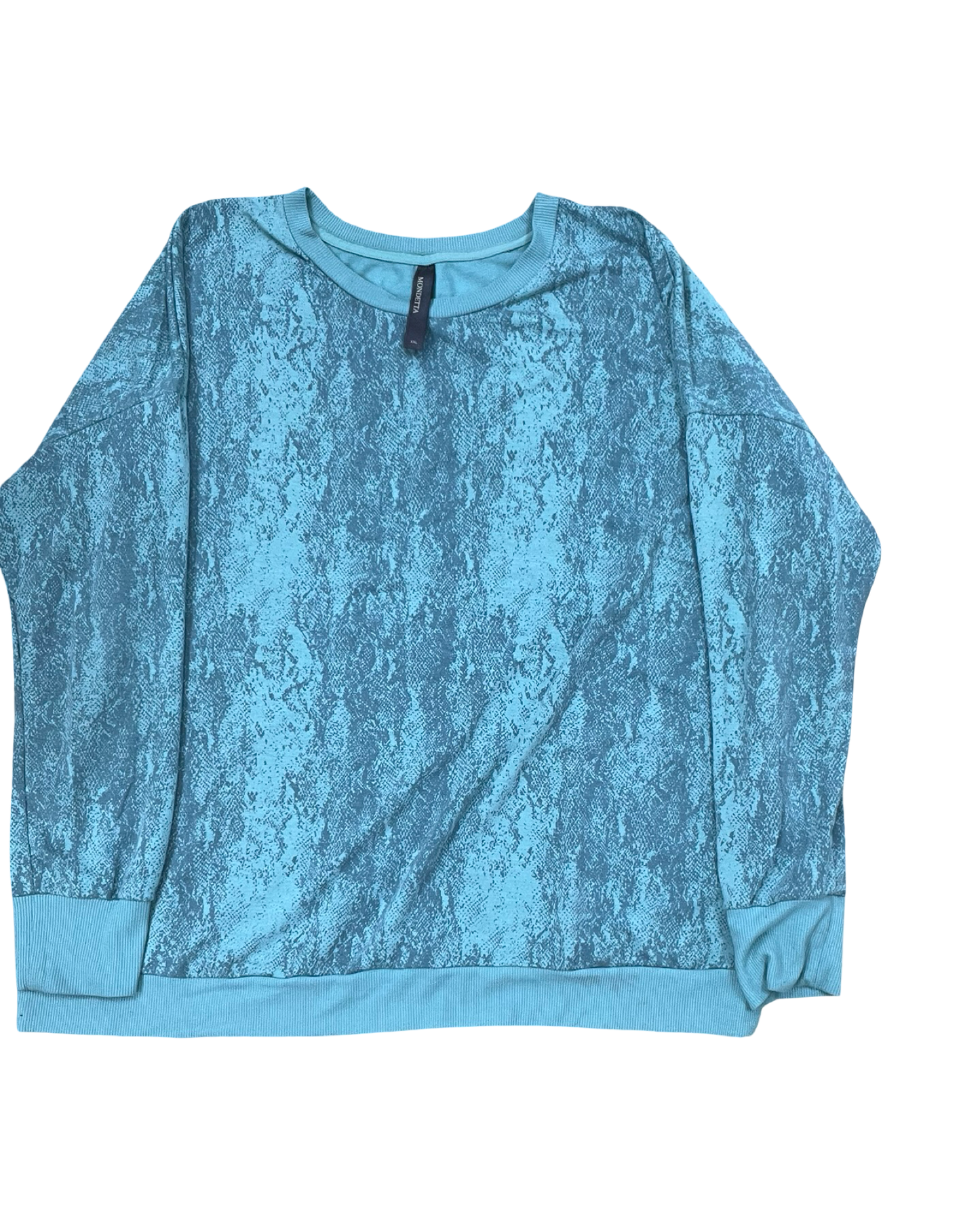 Sweatshirt Collar By Mondetta In Blue, Size:1X