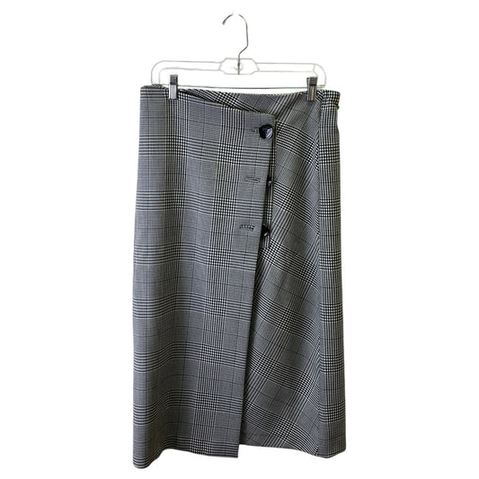 Skirt Midi By Zara Women In Black & White, Size:M