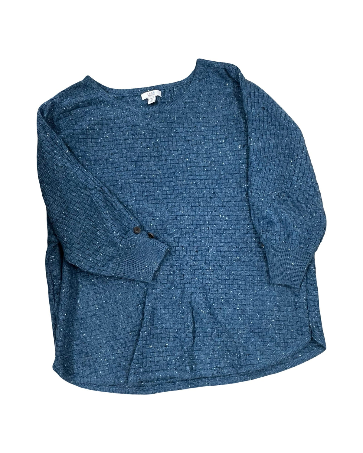 Sweater By Croft And Barrow In Blue, Size:1X