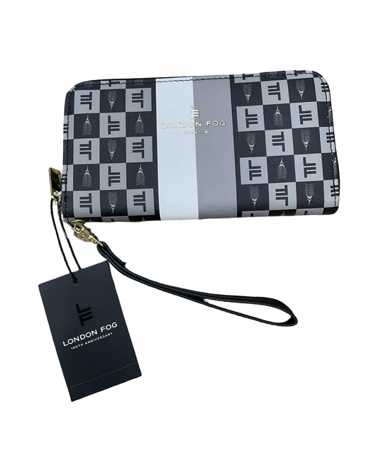 Wristlet By London Fog In Black & Grey, Size:Medium