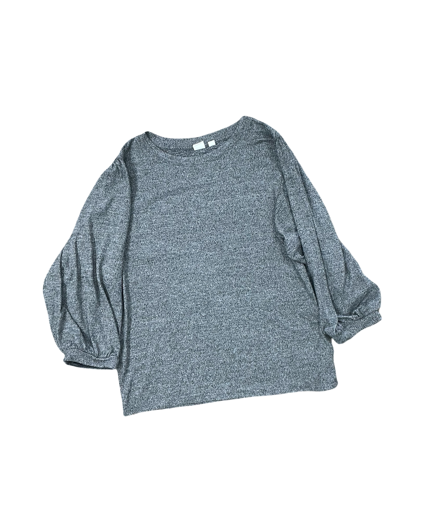 Top 3/4 Sleeve By Gap In Grey, Size:M