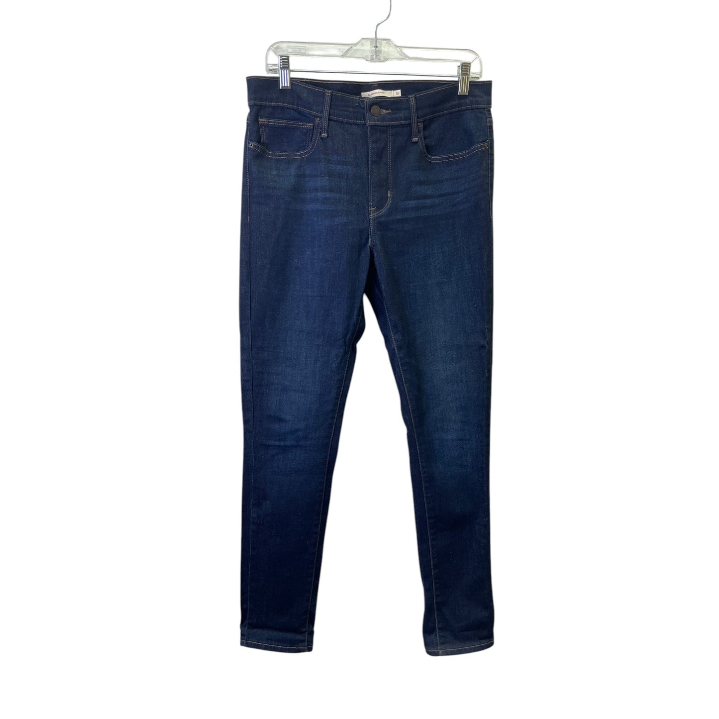 Jeans Skinny By Levis In Blue Denim, Size:12