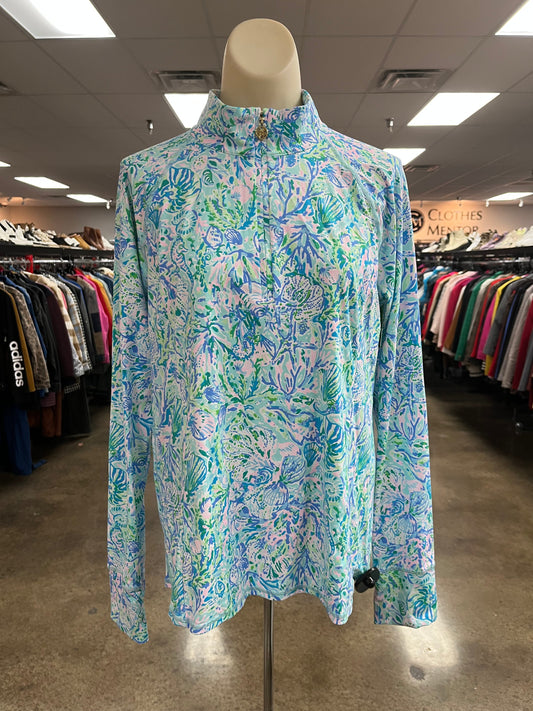 Top Ls Designer By Lilly Pulitzer In Blue & Green, Size:M