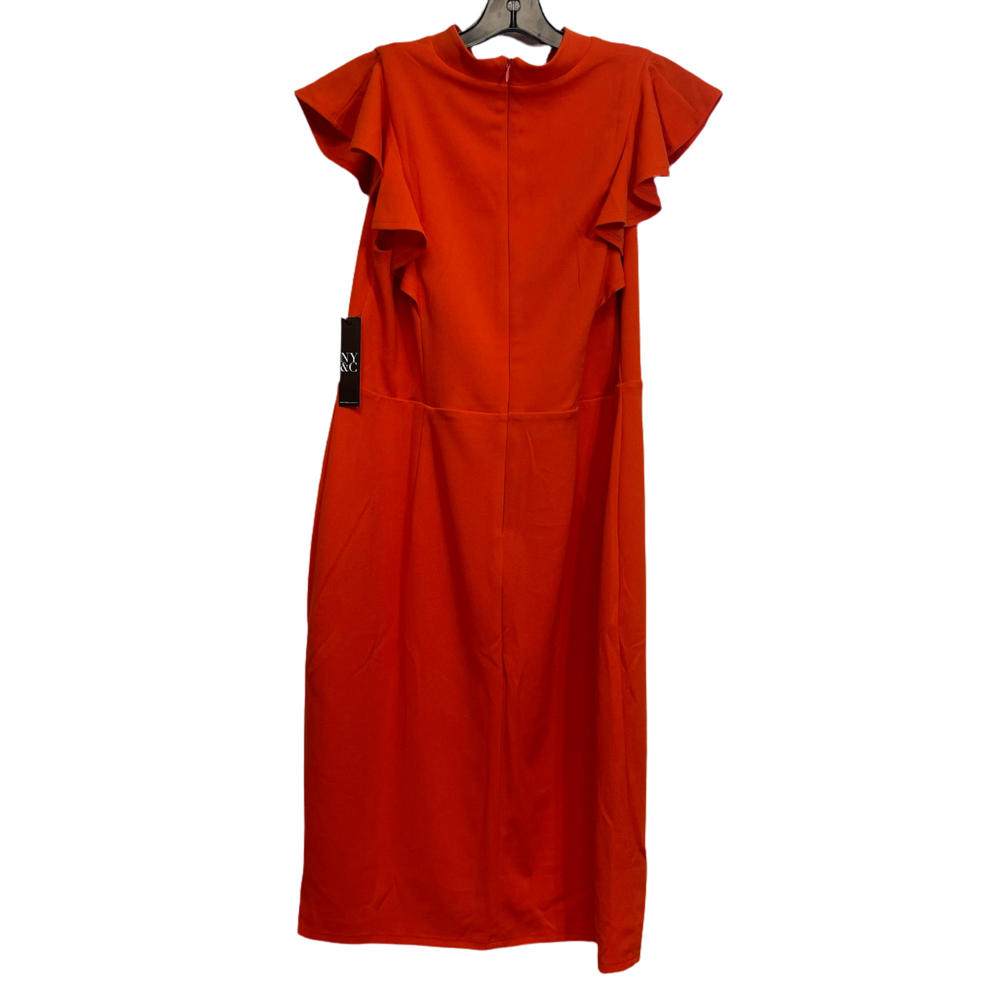 Orange Dress Casual Midi New York And Co O, Size Xl