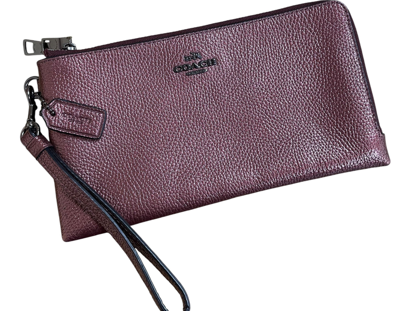 Wristlet Designer By Coach In Maroon, Size:Medium