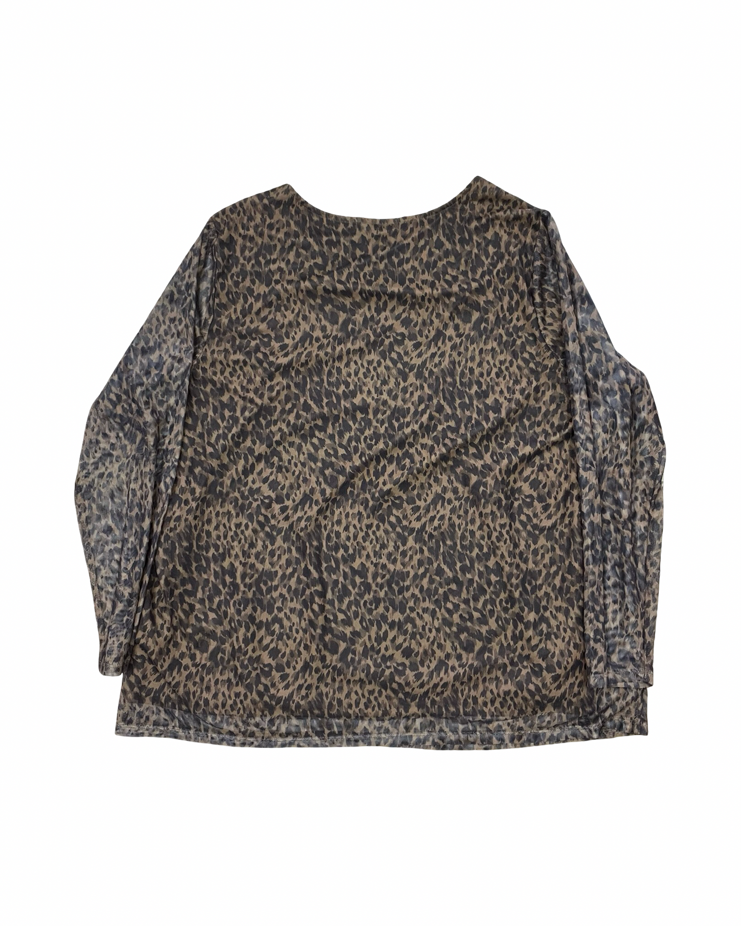 Top Ls By Terra & Sky In Animal Print, Size:2X