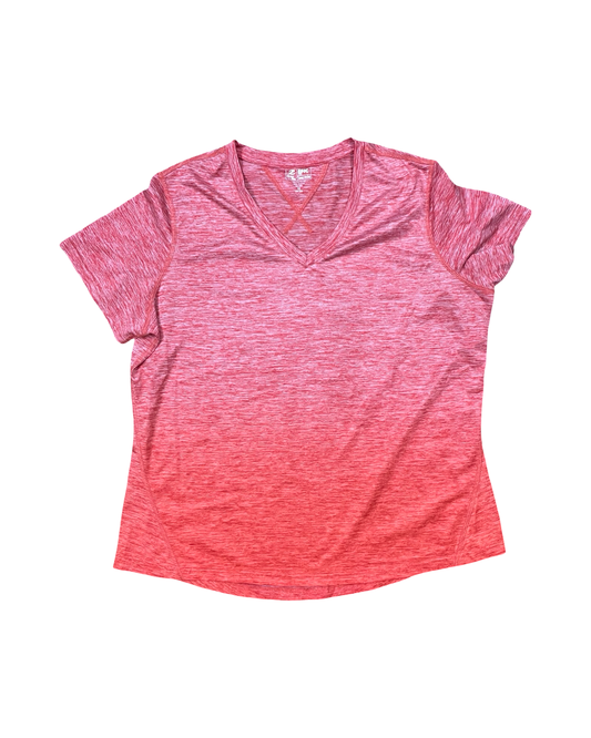 Athletic Top Ss By Energy Zone In Orange, Size:1X