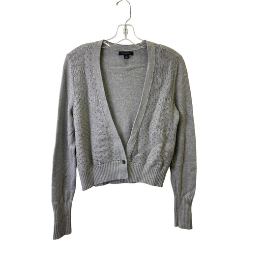 Sweater Cardigan By Banana Republic In Grey, Size:M