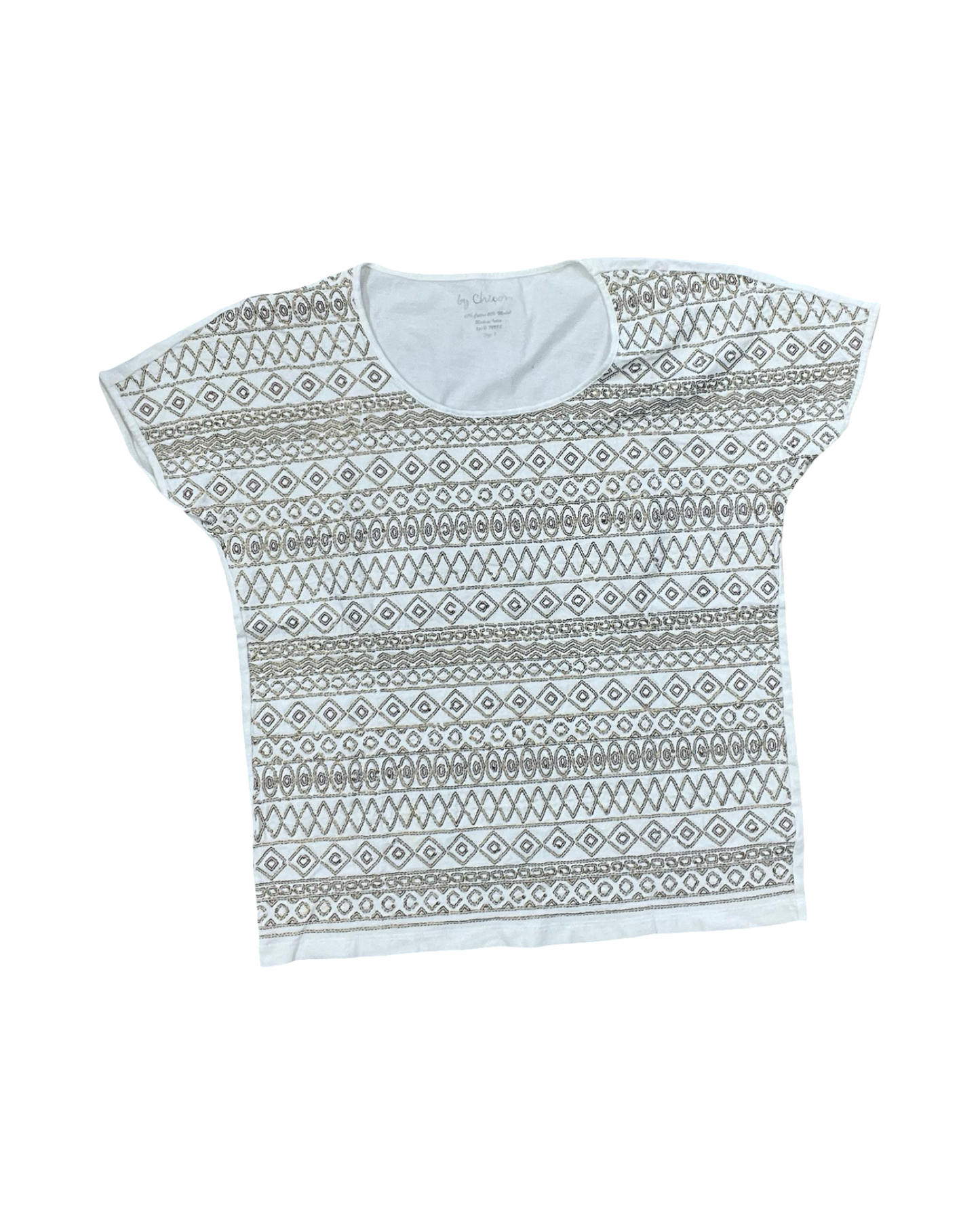 Top Ss By Chicos In Cream, Size:Xl