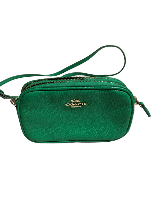Crossbody Designer By Coach In Green, Size:Small