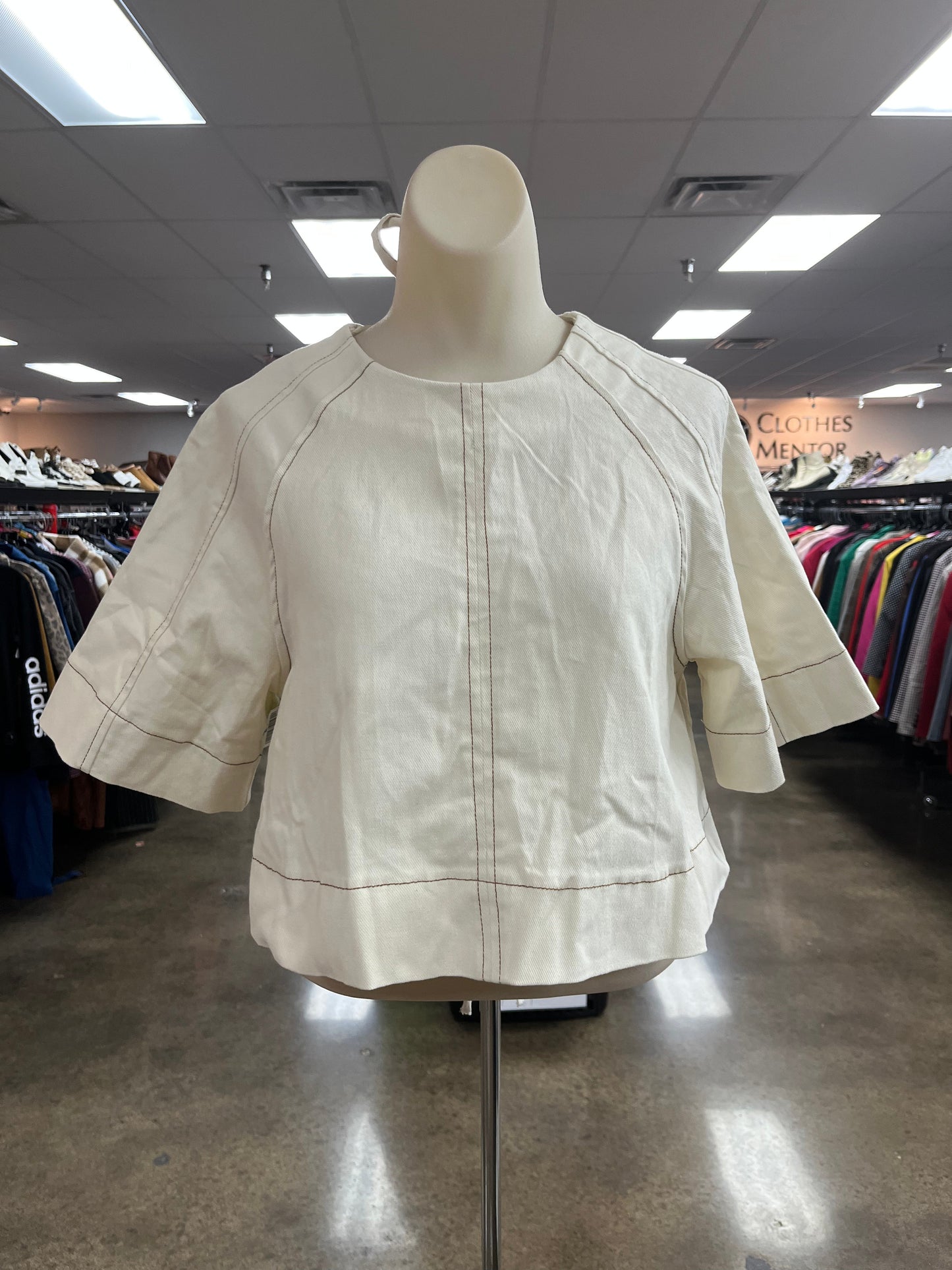 Top Ss By Clothes Mentor In Tan, Size:S