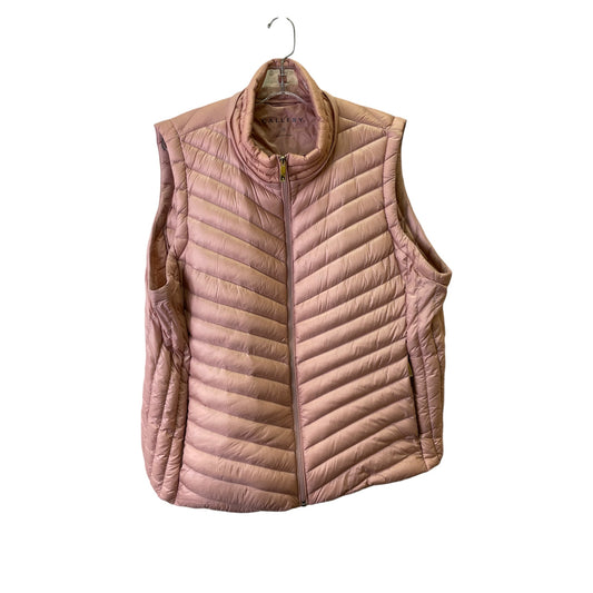 Vest Puffer & Quilted By Gallery In Pink, Size:2X