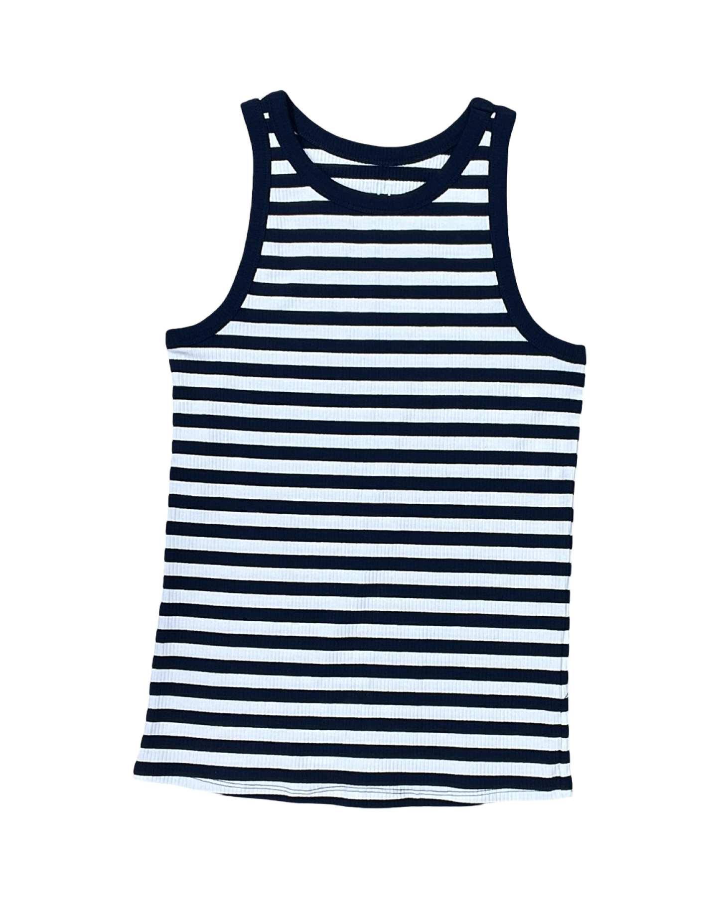 Top Sleeveless By Maurices In Blue & White, Size:L