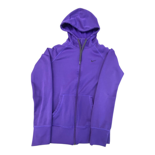 Athletic Jacket By Nike In Purple, Size:M