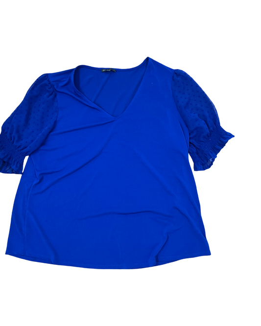 Top Ss By Adrianna Papell In Blue, Size:2X