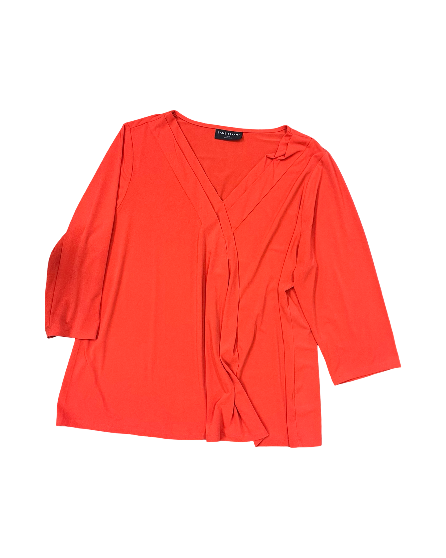 Top 3/4 Sleeve By Lane Bryant In Orange, Size:1X