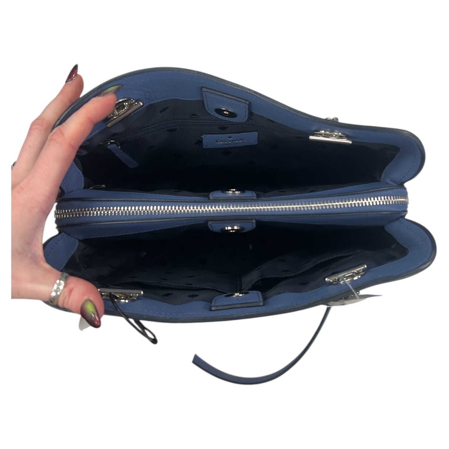 Handbag Designer By Kate Spade In Blue, Size:Large