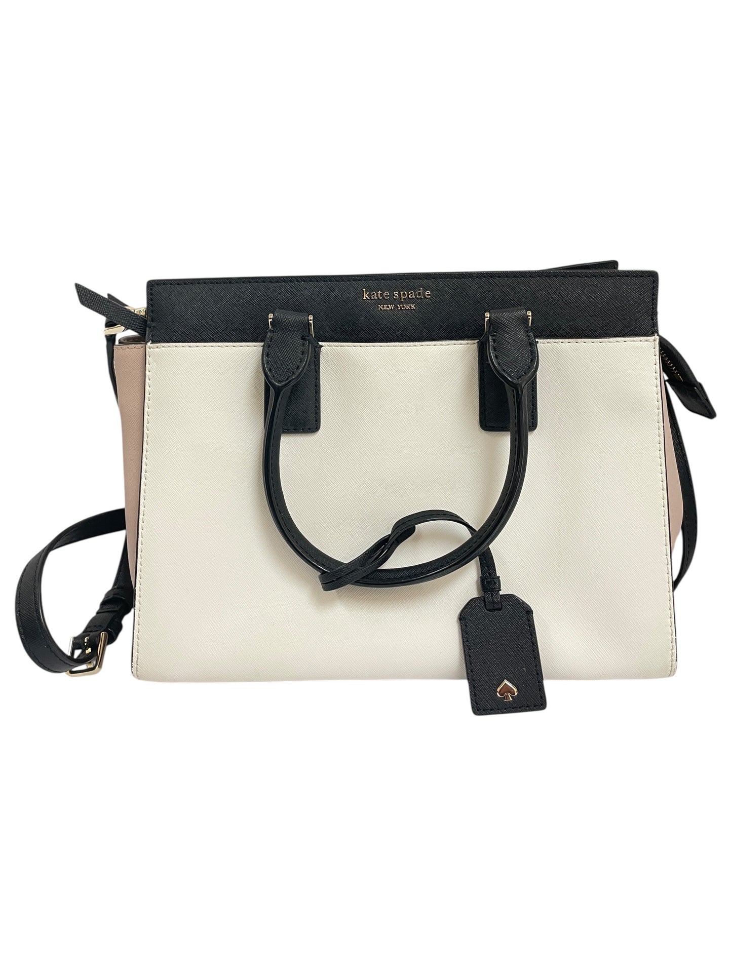 Crossbody Designer By Kate Spade In Pink & White, Size:Medium