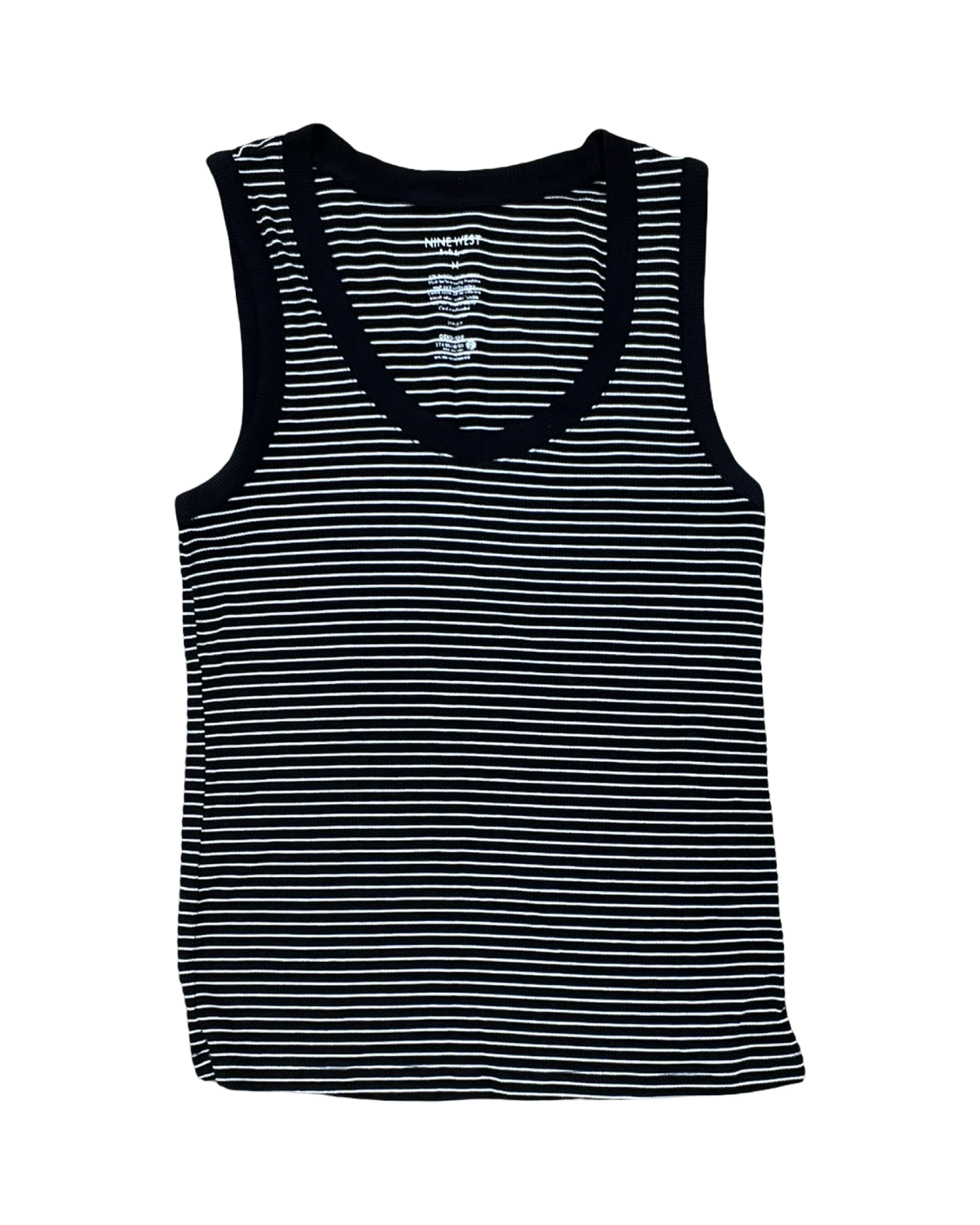 Tank Top By Nine West In Black & White, Size:M
