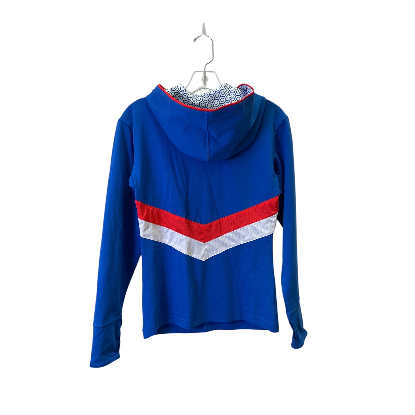 Athletic Top Ls Hoodie By Nike Apparel In Blue & Red, Size:S