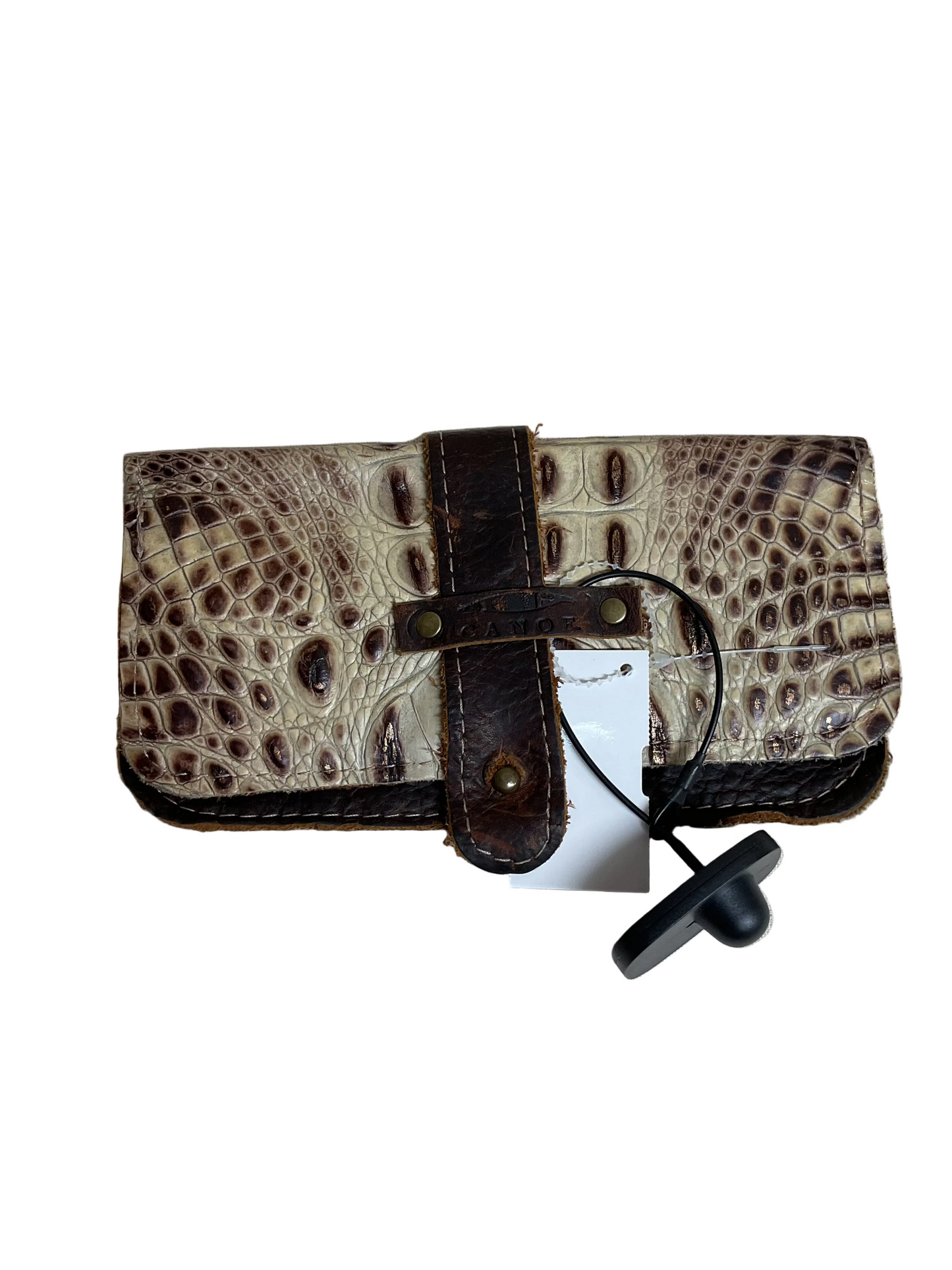 Wallet Leather By Cmc In Brown & Cream, Size:Medium