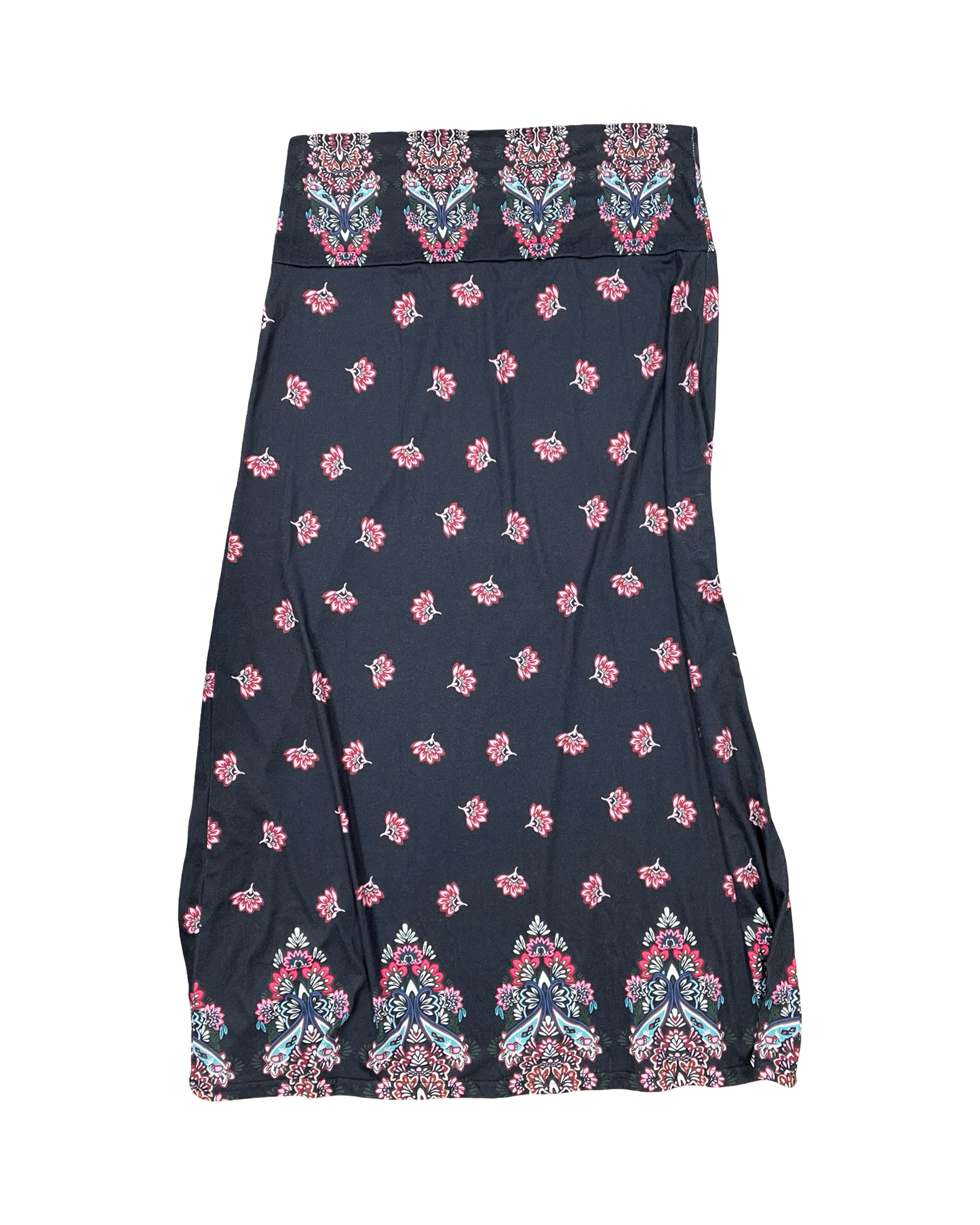Skirt Maxi By Clothes Mentor In Black & Pink, Size:3X