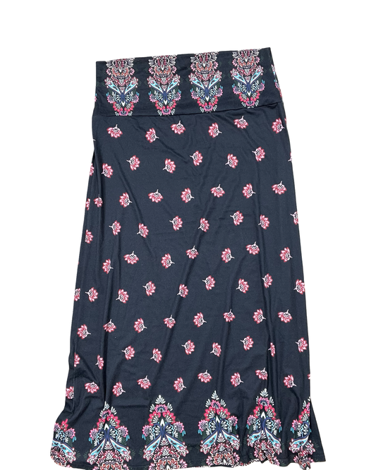 Skirt Maxi By Clothes Mentor In Black & Pink, Size:3X