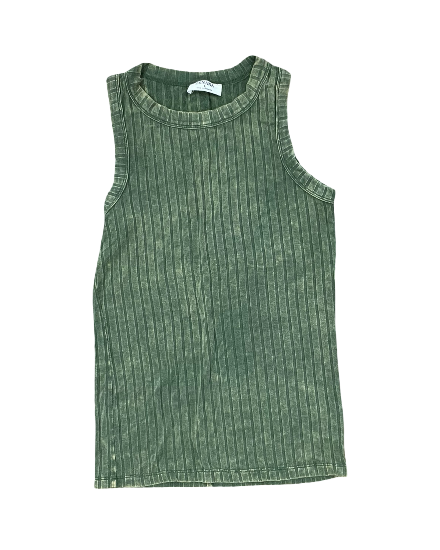 Tank Top By Zenana In Green, Size:L